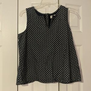 Madewell blue & white patterned tank top